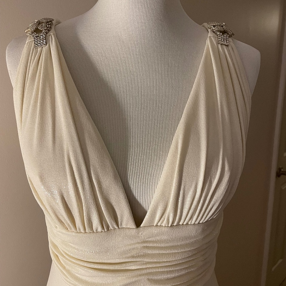 White and gold gown
